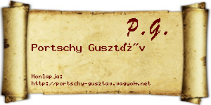 Portschy Gusztáv névjegykártya